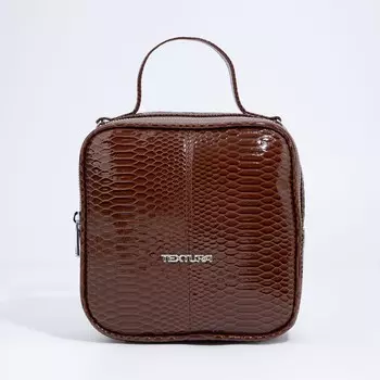 Сумка женская через плечо textura, маленький размер, цвет коричневый