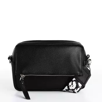 Сумка женская кросс-боди textura на молнии, 21713 см, черная