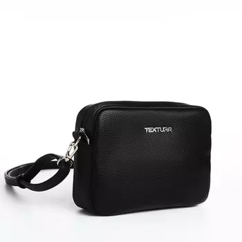Сумка женская кросс-боди textura на молнии, 20715 см, черная
