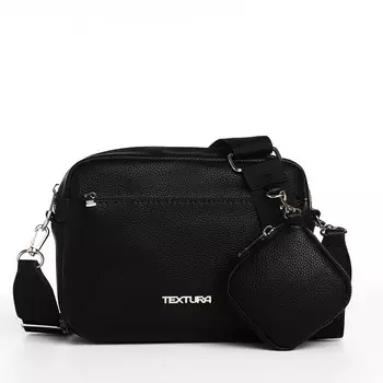 Сумка женская кросс-боди textura на молнии, 16717 см, черная