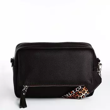 Сумка женская кросс-боди textura на молнии, 21713 см, темно-коричневая