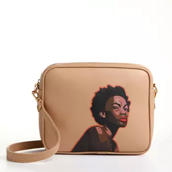 Сумка женская на молнии textura, маленького размера, цвет бежевый