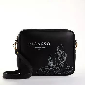 Сумка женская на молнии textura, 22817 см, с принтом, черная