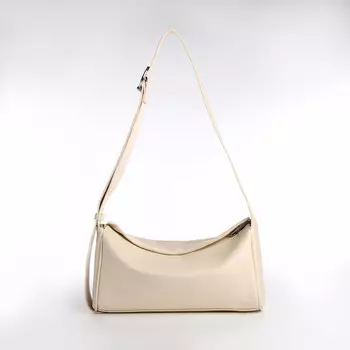 Сумка женская на молнии, цвет бежевый