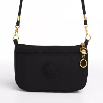 Сумка женская кросс-боди на молнии, 186.512 см, однотонная, черная