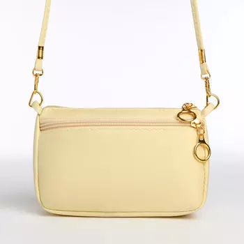 Сумка женская кросс-боди на молнии, 186.512 см, бежевая