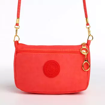 Сумка женская кросс-боди на молнии, 186.512 см, однотонная, розовая