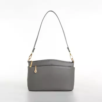 Сумка женская кросс-боди на молнии, 23915 см, серая