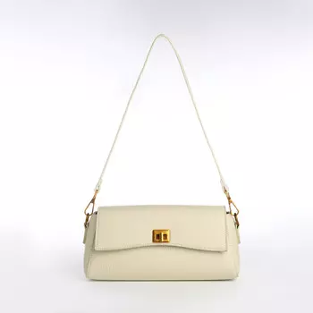 Сумка женская мессенджер textura на клапане, 26912 см, молочная