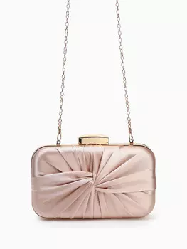 Сумка женская на фермуаре, цвет бежевый