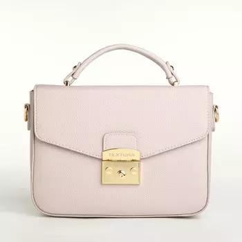 Сумка женская мессенджер textura на клапане, 23617 см, бежевая