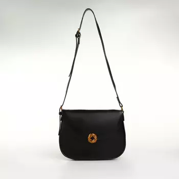 Сумка женская мессенджер textura на магните, с косметичкой, 28420 см, черная