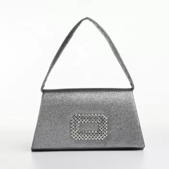 Сумка-клатч женская вечерняя на магните, серая