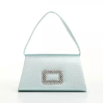 Сумка-клатч женская вечерняя на магните, светло-зеленая