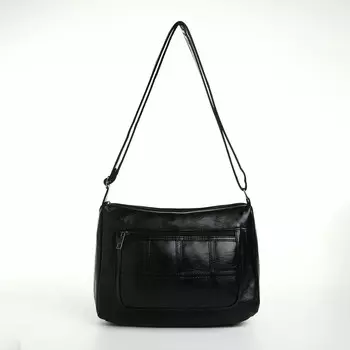 Сумка женская кросс-боди на молнии, 281020 см, черная