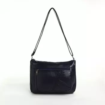 Сумка женская кросс-боди на молнии, 281020 см, темно-синяя