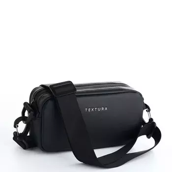 Сумка женская на молнии textura, маленький размер, цвет черный