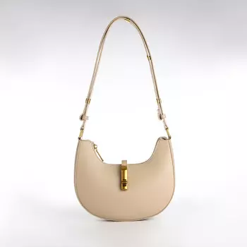 Сумка женская на молнии textura, маленький размер, цвет бежевый