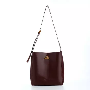 Сумка женская textura на винтовом замке, 241124 см, коричневая