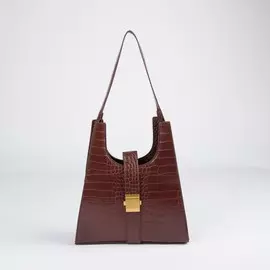 Сумка женская, отдел на клапане, длинный ремень, цвет бордовый