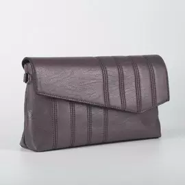 Сумка женская, отдел на клапане, длинный ремень, цвет фиолетовый