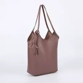 Сумка женская, отдел на кнопке, цвет пудра