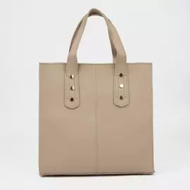 Сумка-тоут на молнии, цвет бежевый