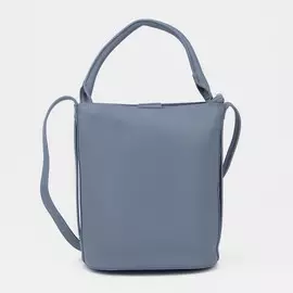 Сумка женская, отдел на молнии, длинный ремень, цвет голубой