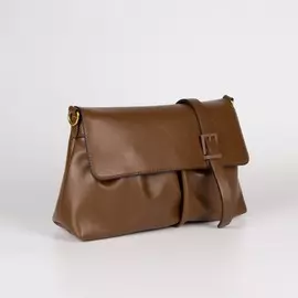 Сумка женская, отдел на молнии, наружный карман, цвет коричневый