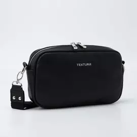 Сумка женская через плечо textura, маленький размер, цвет черный