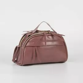 Сумка-саквояж на молнии, регулируемый ремень, цвет розовый