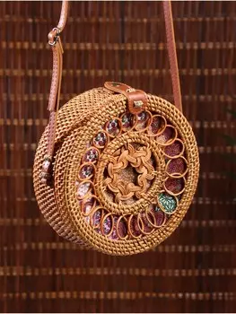 Сумка женская плетеная ротанг