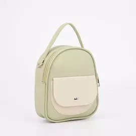 Сумка женская, с карманом, 19 х 15 х 4 см, цвет оливковый