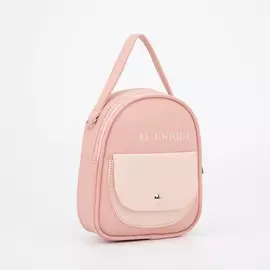 Сумка женская, с карманом be unique, 19 х 15 х 4 см, цвет розовый