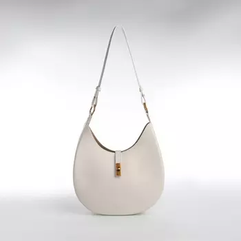 Сумка женская на застежке textura, косметичка, средний размер, цвет молочный