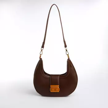 Сумка женская на застежке textura, маленький размер, цвет коричневый