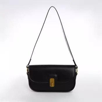 Сумка женская на клапане textura, маленький размер, цвет черный