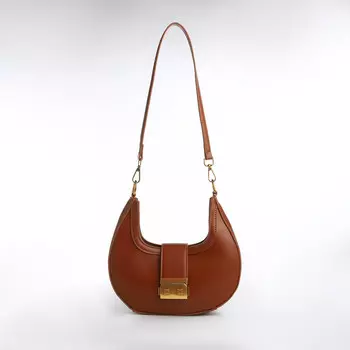 Сумка женская на застежке textura, маленький размер, цвет коричневый