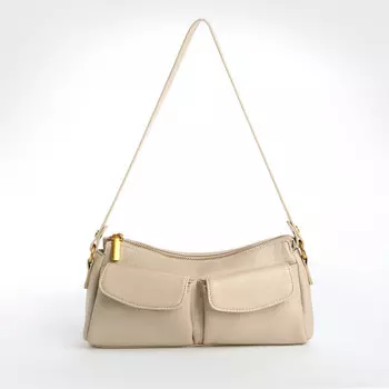 Сумка женская на молнии textura, средний размер, цвет бежевый