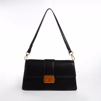 Сумка женская мессенджер textura на клапане, 268.514 см, черная