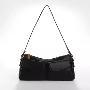 Сумка женская на молнии textura, средний размер, цвет черный