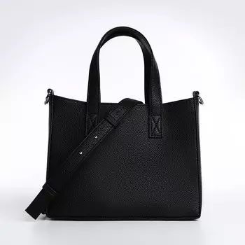 Сумка женская textura, тоут, средний размер, цвет черный