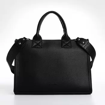 Сумка женская тоут textura на молнии, 33923 см, черный