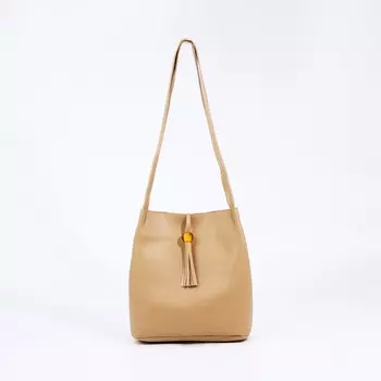 Сумка - мешок женская на магните, 251026 см, бежевая