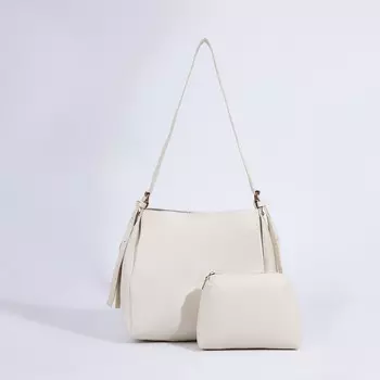 Сумка женская тоут на магните, цвет белый