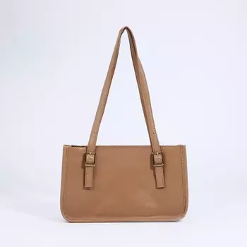 Сумка женская на молнии, цвет бежевый