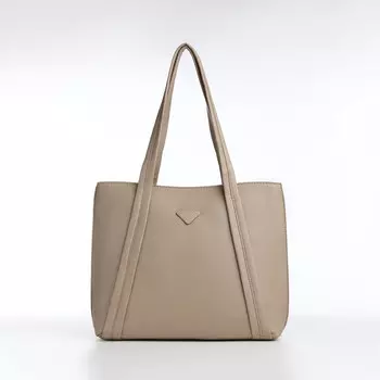 Сумка женская на молнии, цвет бежевый