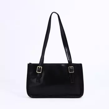 Сумка женская на молнии, цвет черный