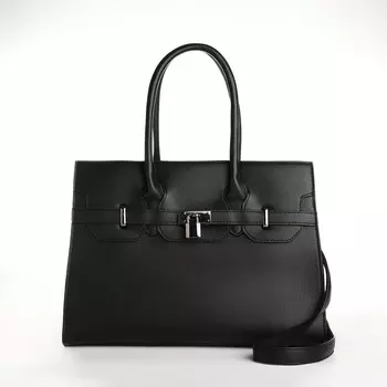 Сумка женская тоут, на молнии, цвет черный