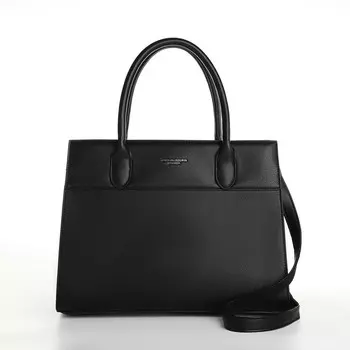 Сумка женская тоут, на молнии, цвет черный